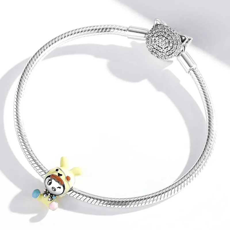 (imagine pentru) Pandora Style Bunny Doll Charm - SCC1940 - Vizualizare 4