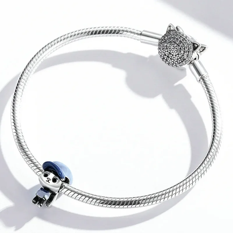 (imagine pentru) Pandora Style Bunny Officer Charm - SCC1960 - Vizualizare 3