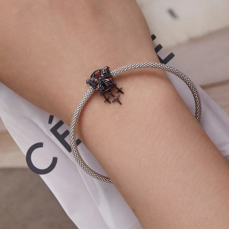 (imagine pentru) Pandora Style Butterfly Dream Catcher Charm - SCC2383 - Vizualizare 5
