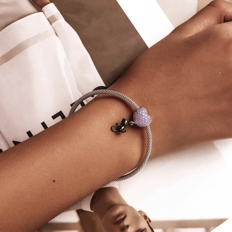 (imagine pentru) Pandora Style Charm Balon de Dragoste cu Pisică Neagră - SCC2115 - Vizualizare 5