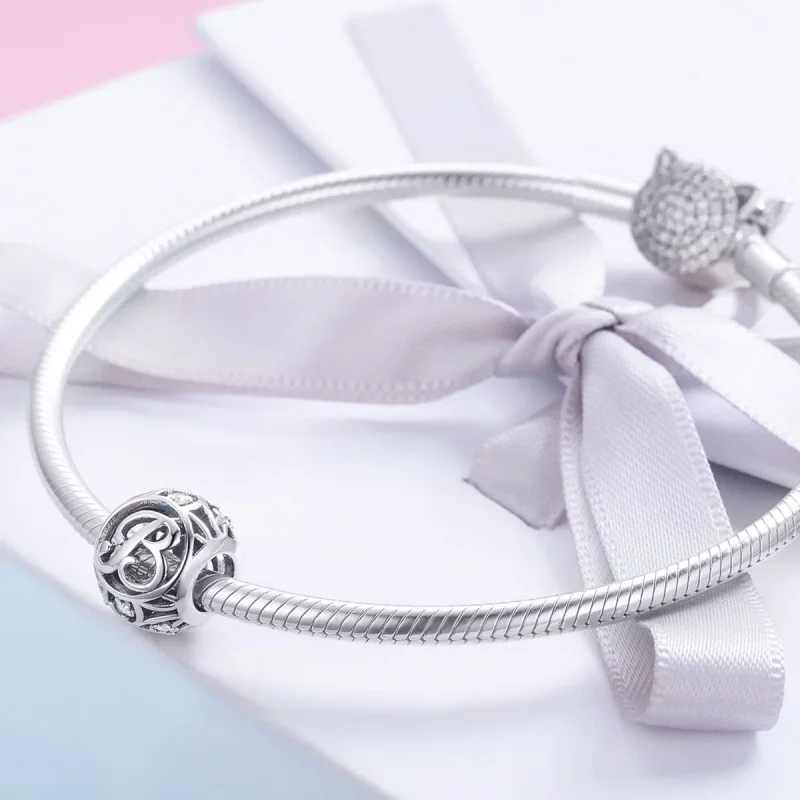 (imagine pentru) Pandora Style Charm cu litera B - SCC738-B - Vizualizare 4