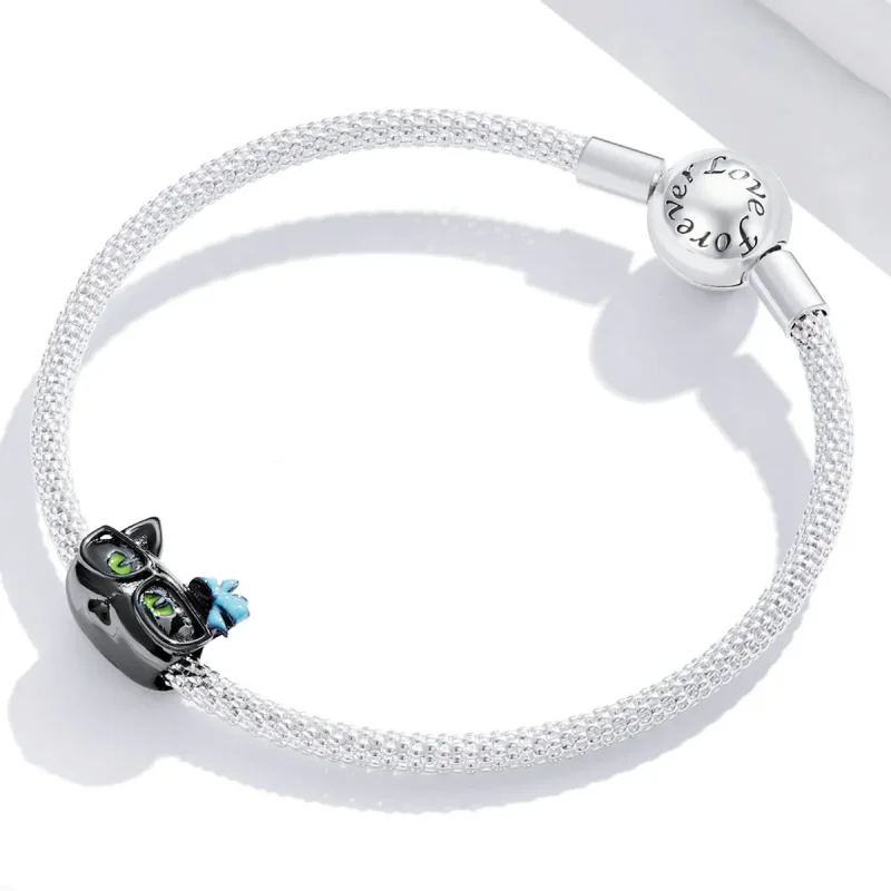 (imagine pentru) Pandora Style Cool Black Cat Charm - SCC2086 - Vizualizare 3