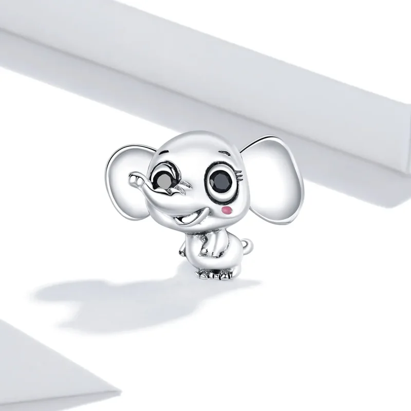 (imagine pentru) Pandora Style Cute Baby Elephant Charm - SCC1646 - Vizualizare 2