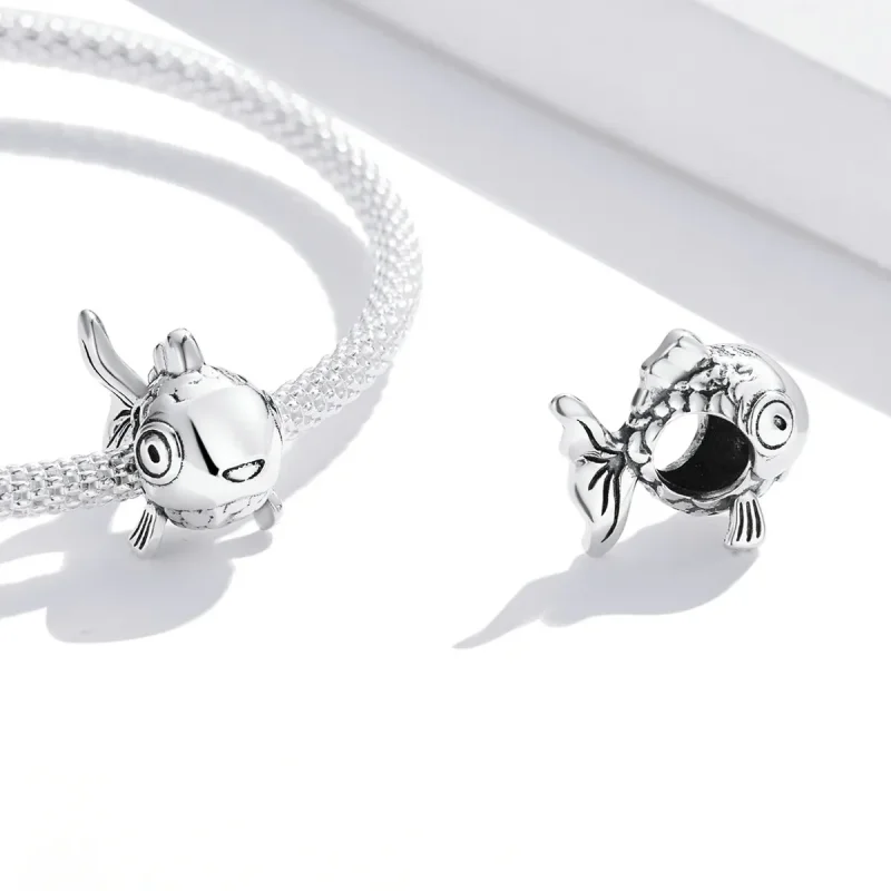 (imagine pentru) Pandora Style Cute Goldfish Charm - BSC543 - Vizualizare 4