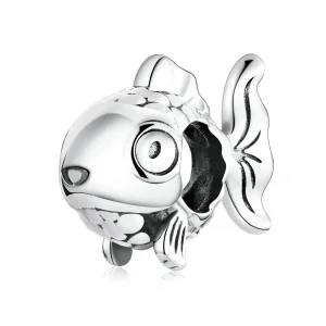 Pandora Style Cute Goldfish Charm - BSC543 (imagine pentru) Pandora Style Cute Goldfish Charm - BSC543