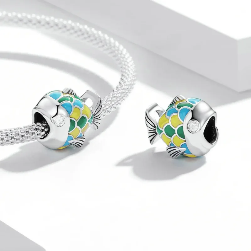 (imagine pentru) Pandora Style Cute Little Fish Charm - SCC2073 - Vizualizare 4
