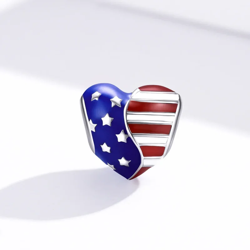 (imagine pentru) Pandora Style Drapel American Charm - BSC281 - Vizualizare 4