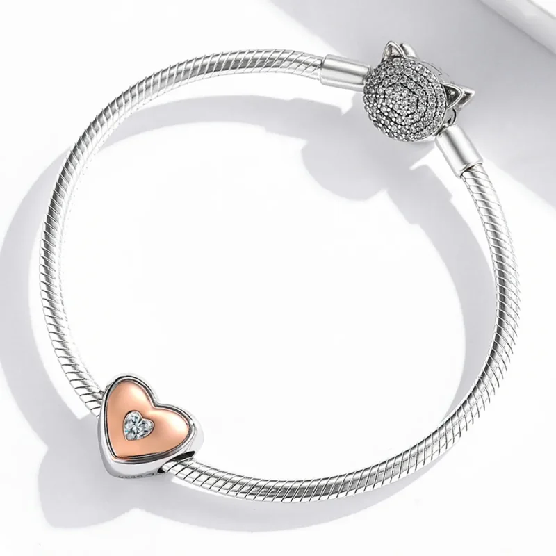 (imagine pentru) Pandora Style Dublu Culoare Charm Iubire - BSC566 - Vizualizare 3