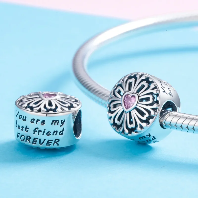(imagine pentru) Pandora Style Floare a Prieteniei Charm - SCC740 - Vizualizare 4
