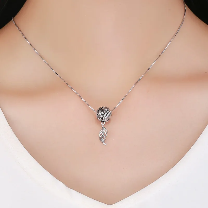 (imagine pentru) Pandora Style Flowers and Leaves Charm - SCC715 - Vizualizare 5