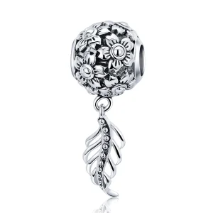 (imagine pentru) Pandora Style Flowers and Leaves Charm - SCC715
