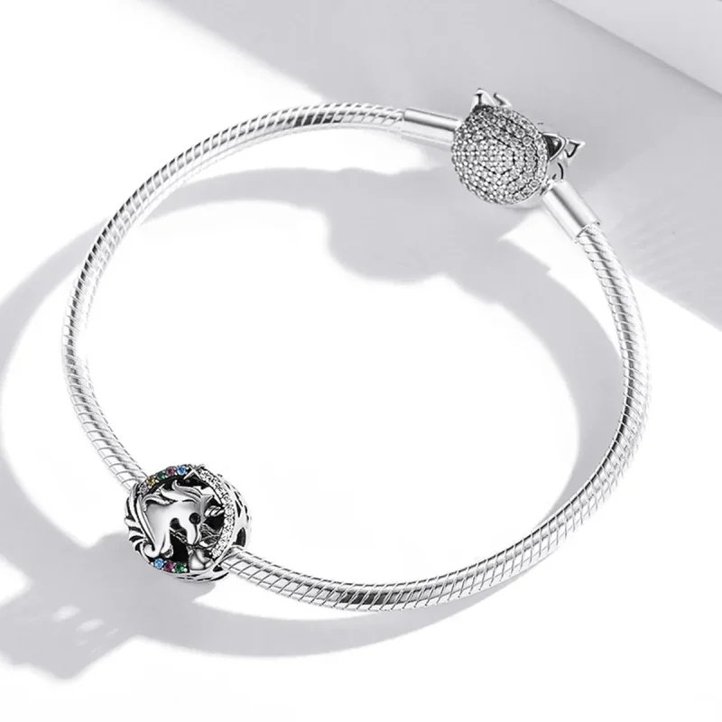 (imagine pentru) Pandora Style Flying Pony Charm - BSC476 - Vizualizare 3