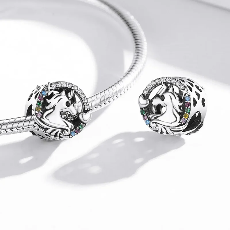 (imagine pentru) Pandora Style Flying Pony Charm - BSC476 - Vizualizare 4