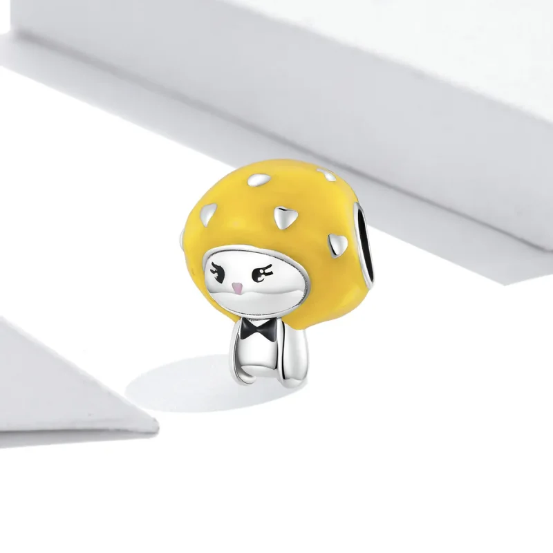 (imagine pentru) Pandora Style Fun Little Mushroom - Lemon Yellow Charm - SCC2149 - Vizualizare 2