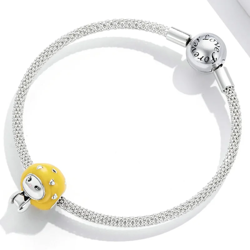 (imagine pentru) Pandora Style Fun Little Mushroom - Lemon Yellow Charm - SCC2149 - Vizualizare 3
