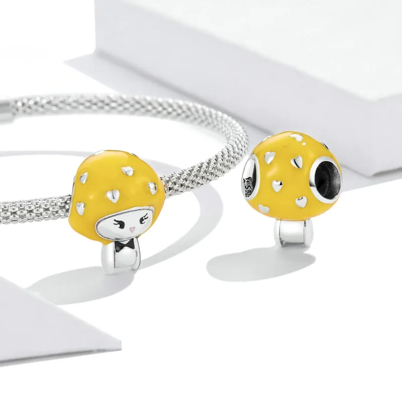 (imagine pentru) Pandora Style Fun Little Mushroom - Lemon Yellow Charm - SCC2149 - Vizualizare 4