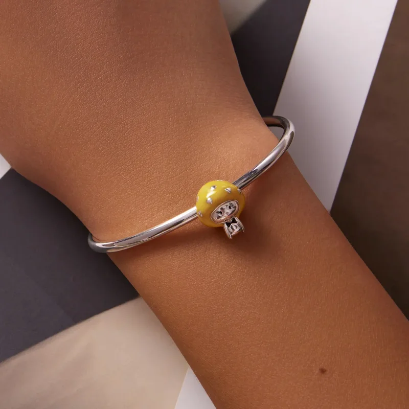 (imagine pentru) Pandora Style Fun Little Mushroom - Lemon Yellow Charm - SCC2149 - Vizualizare 5
