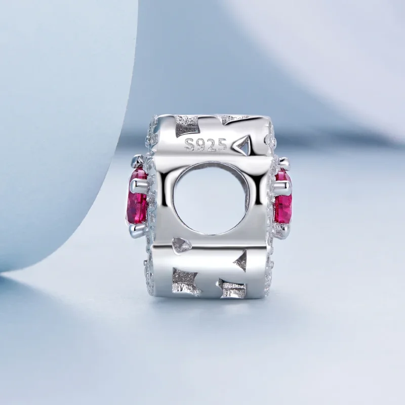 (imagine pentru) Pandora Style Gradient Flowers Charm - BSC625 - Vizualizare 3