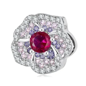 (imagine pentru) Pandora Style Gradient Flowers Charm - BSC625