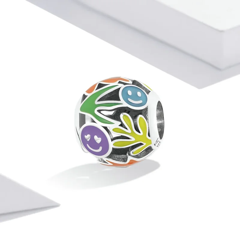(imagine pentru) Pandora Style Grass Smiley Charm - SCC2163 - Vizualizare 2