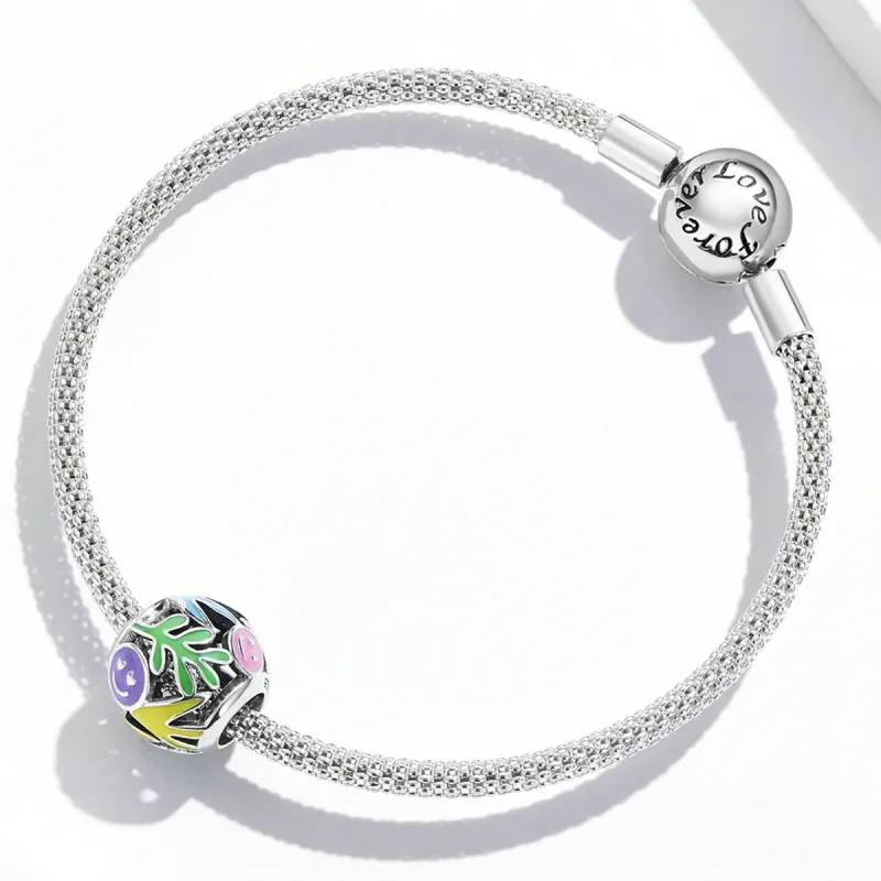 (imagine pentru) Pandora Style Grass Smiley Charm - SCC2163 - Vizualizare 3