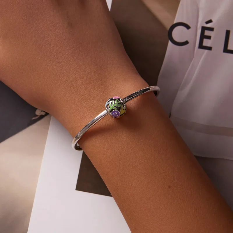 (imagine pentru) Pandora Style Grass Smiley Charm - SCC2163 - Vizualizare 5