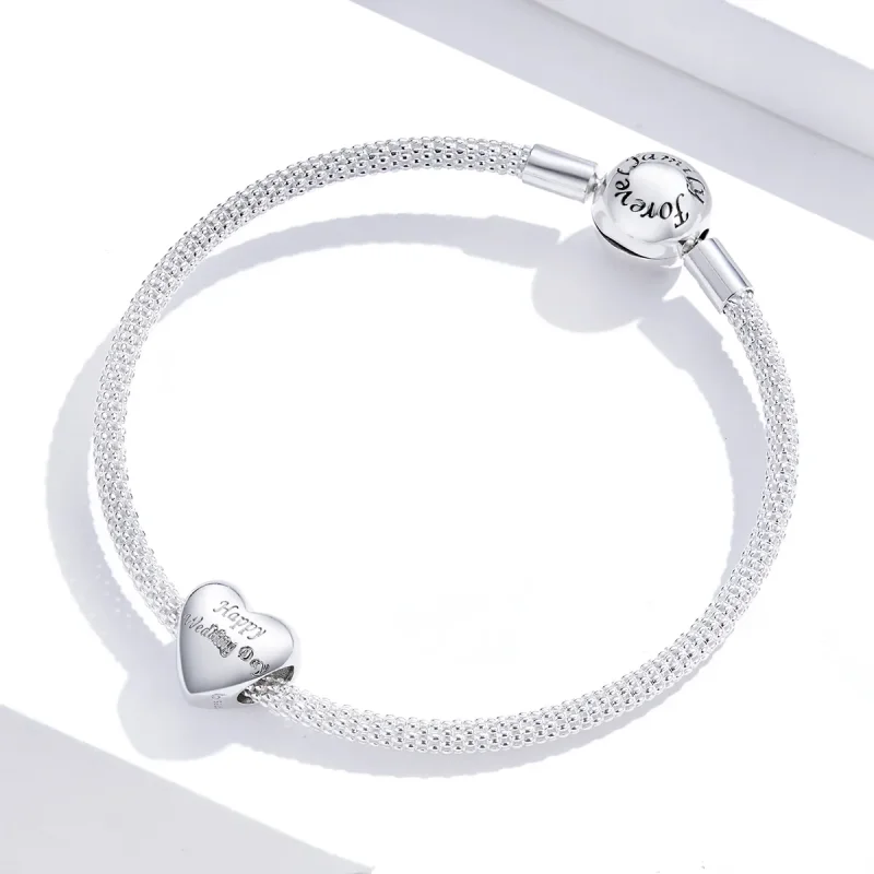 (imagine pentru) Pandora Style Happy Wedding Charm - BSC268 - Vizualizare 2