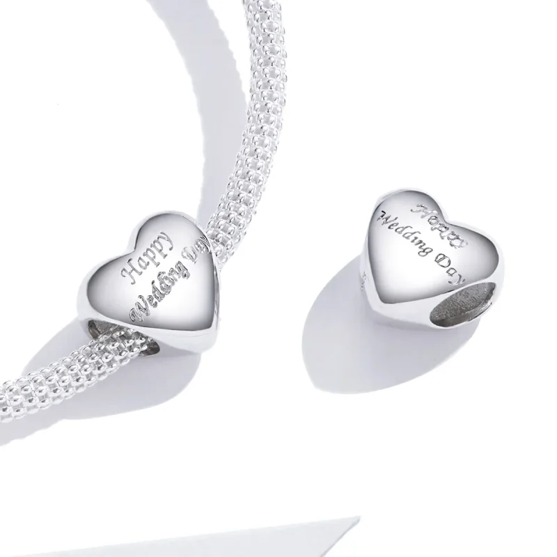 (imagine pentru) Pandora Style Happy Wedding Charm - BSC268 - Vizualizare 3