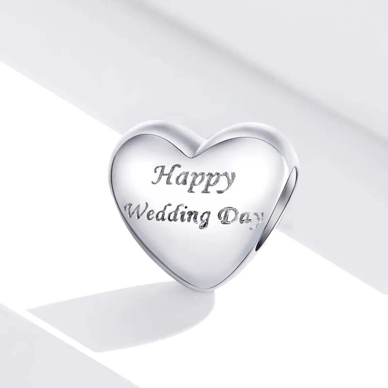 (imagine pentru) Pandora Style Happy Wedding Charm - BSC268 - Vizualizare 4