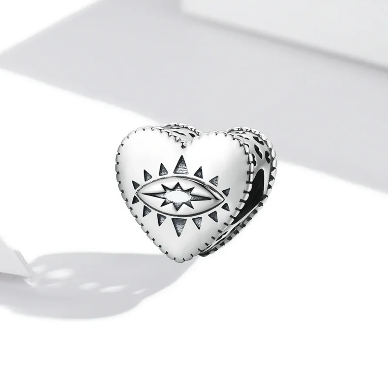 (imagine pentru) Pandora Style Heart Demon Eye Charm - SCC1987 - Vizualizare 2
