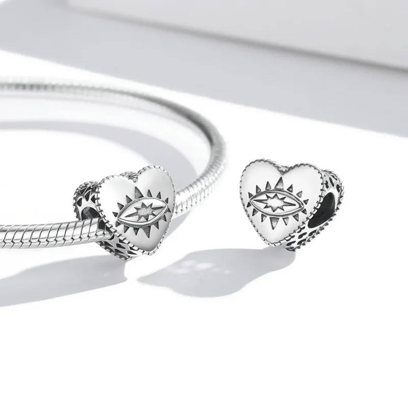 (imagine pentru) Pandora Style Heart Demon Eye Charm - SCC1987 - Vizualizare 3
