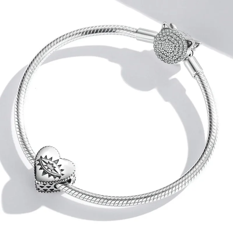 (imagine pentru) Pandora Style Heart Demon Eye Charm - SCC1987 - Vizualizare 4