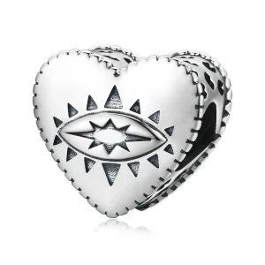 (imagine pentru) Pandora Style Heart Demon Eye Charm - SCC1987