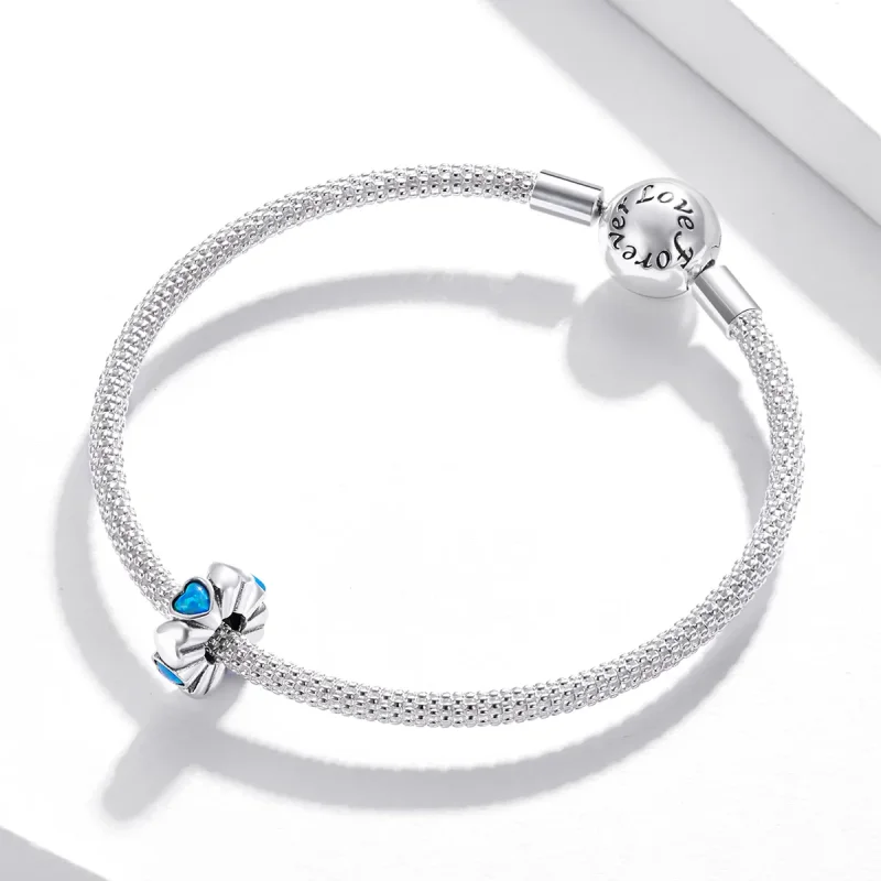 (imagine pentru) Pandora Style Heart Opal Spacer Charm - BSC435 - Vizualizare 3