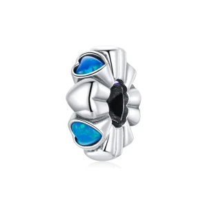 (imagine pentru) Pandora Style Heart Opal Spacer Charm - BSC435