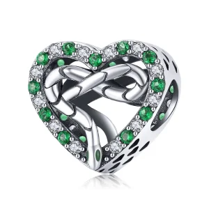 (imagine pentru) Pandora Style Heart Snake Charm - BSC507
