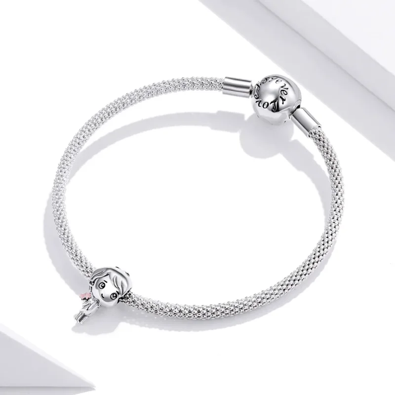 (imagine pentru) Pandora Style Heartbeat Boy Charm - BSC400 este un pandantiv cu stil Pandora - Vizualizare 3