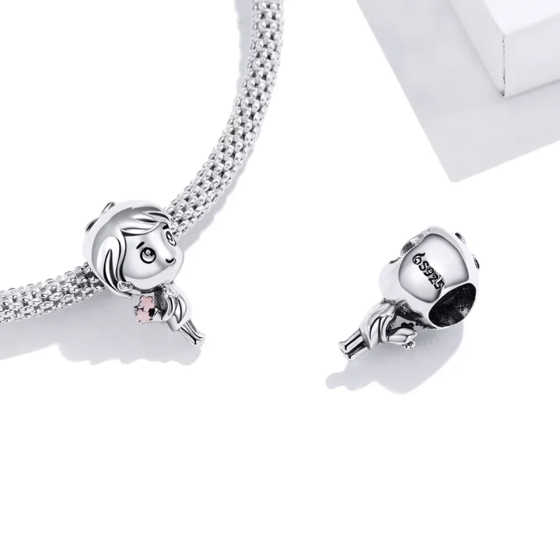 (imagine pentru) Pandora Style Heartbeat Boy Charm - BSC400 este un pandantiv cu stil Pandora - Vizualizare 4