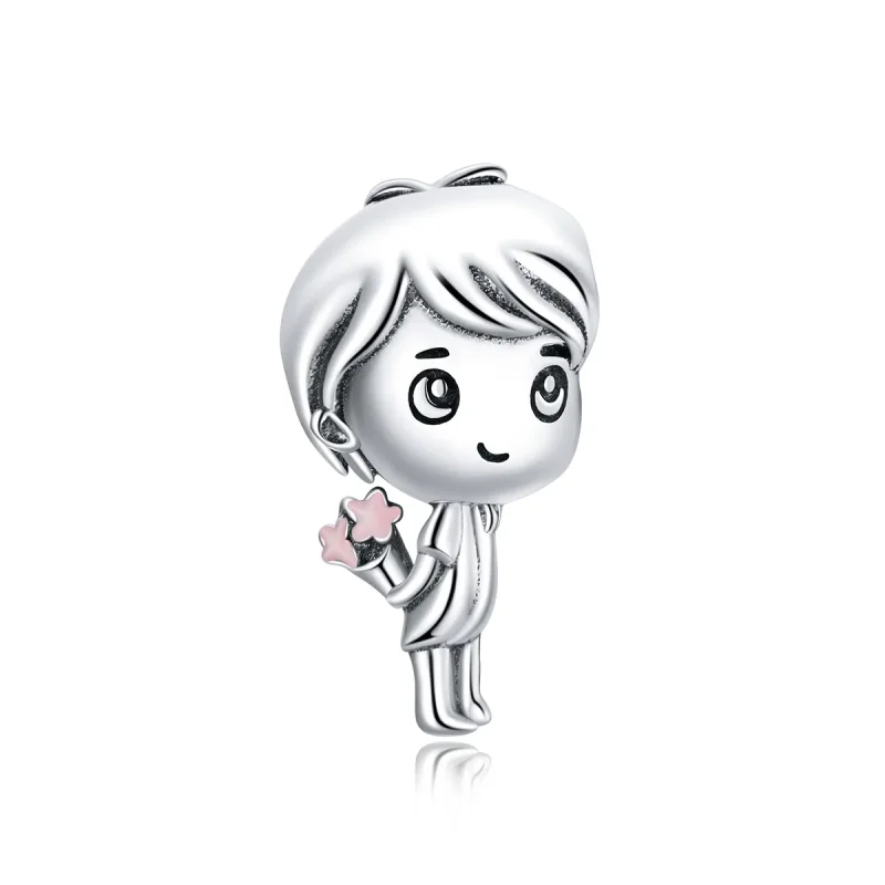 (imagine pentru) Pandora Style Heartbeat Boy Charm - BSC400 este un pandantiv cu stil Pandora