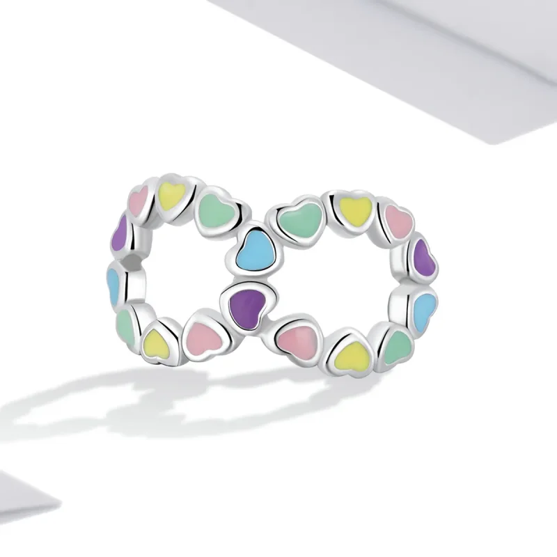 (imagine pentru) Pandora Style Infinite Rainbow Heart Charm - SCC2160 - Vizualizare 2