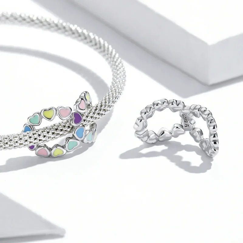 (imagine pentru) Pandora Style Infinite Rainbow Heart Charm - SCC2160 - Vizualizare 4