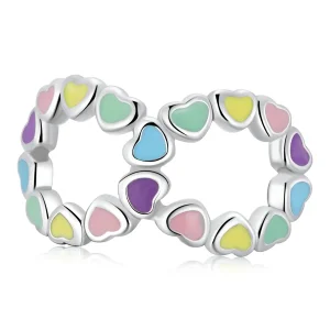 (imagine pentru) Pandora Style Infinite Rainbow Heart Charm - SCC2160
