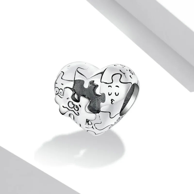 (imagine pentru) Pandora Style Jigsaw Puzzle Charm - BSC557 - Vizualizare 2