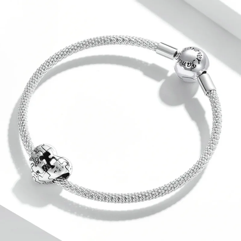(imagine pentru) Pandora Style Jigsaw Puzzle Charm - BSC557 - Vizualizare 3
