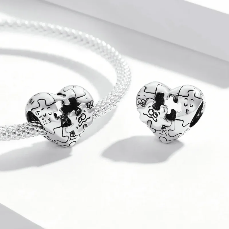 (imagine pentru) Pandora Style Jigsaw Puzzle Charm - BSC557 - Vizualizare 4