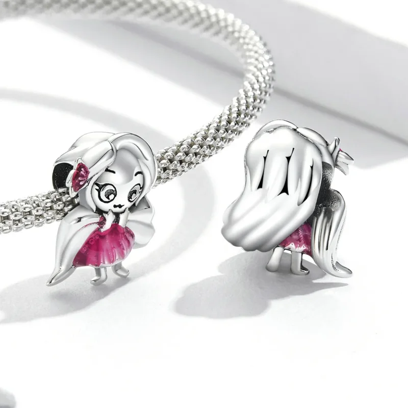 (imagine pentru) Pandora Style Long Hair Girl Charm - SCC2172 - Vizualizare 4