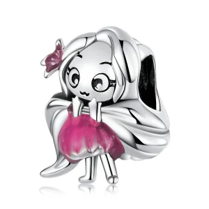 (imagine pentru) Pandora Style Long Hair Girl Charm - SCC2172