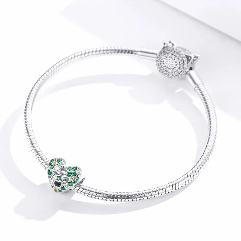 (imagine pentru) Pandora Style Love Four Leaf Clover Charm - BSC301 - Vizualizare 3