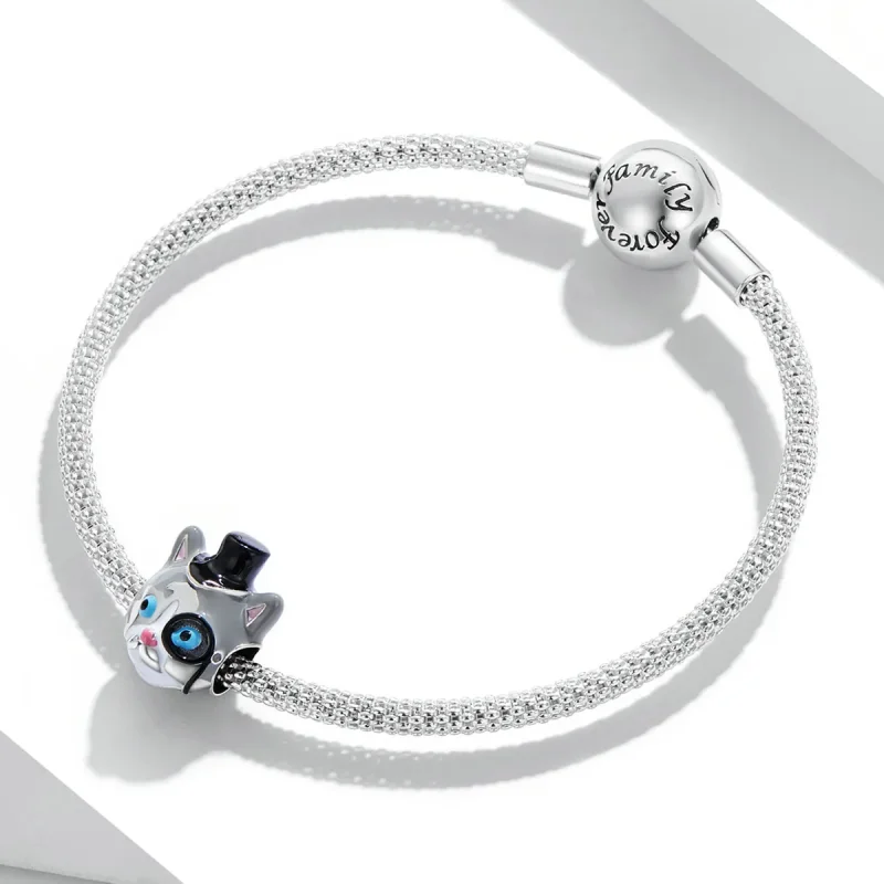(imagine pentru) Pandora Style Magician Shorthair Cat Charm - SCC2091 - Vizualizare 3