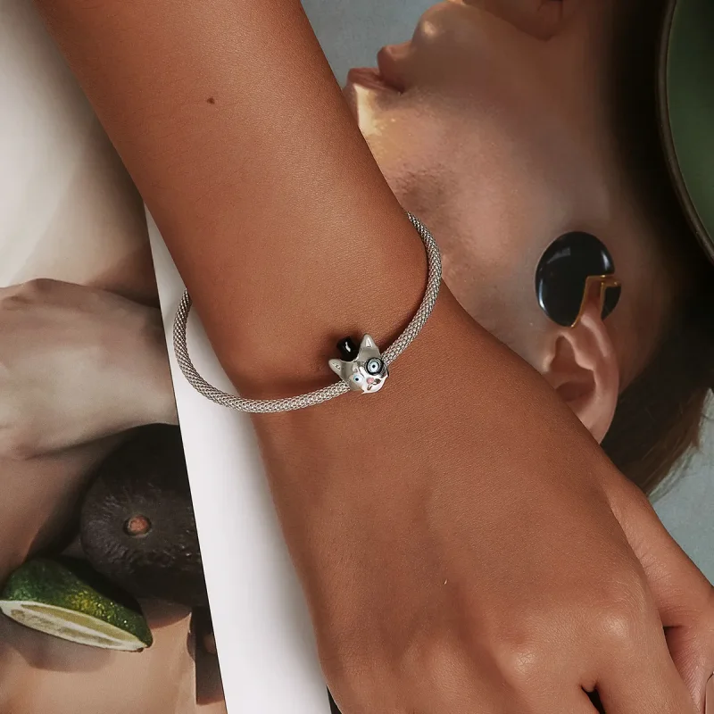(imagine pentru) Pandora Style Magician Shorthair Cat Charm - SCC2091 - Vizualizare 5